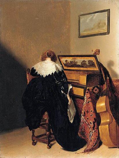 Pieter Codde Lady Seated at Virginals oil painting picture